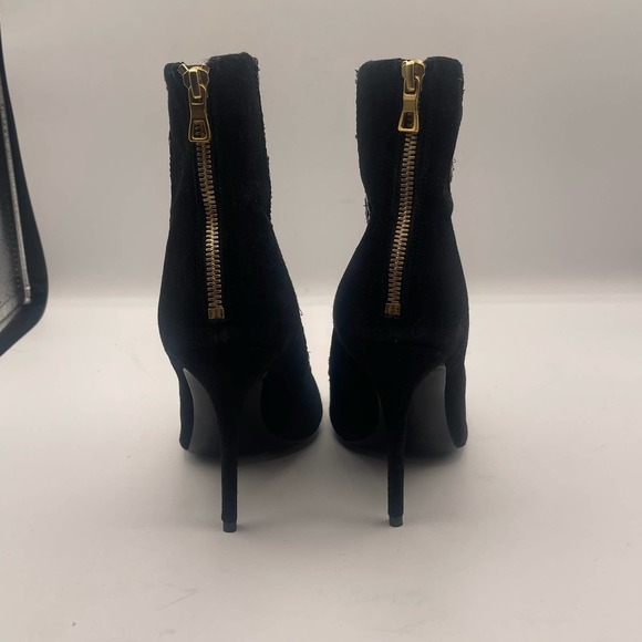 Balmain x H&M Peep-Toe Crystal Beaded Heel Boots Sz Eu 39 / US 8 - Picture 16 of 16